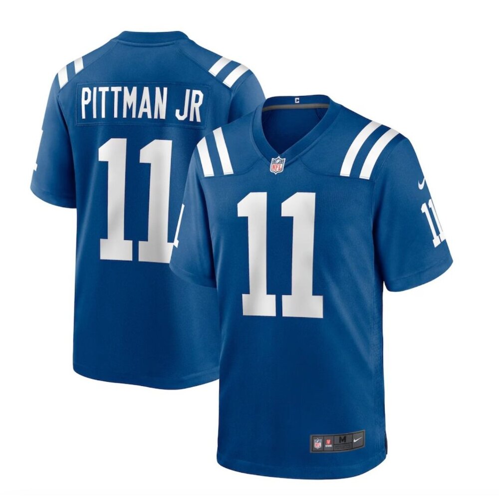 Michael Pittman Jr. Autographed Colts Nike Jersey XL Blue NFL